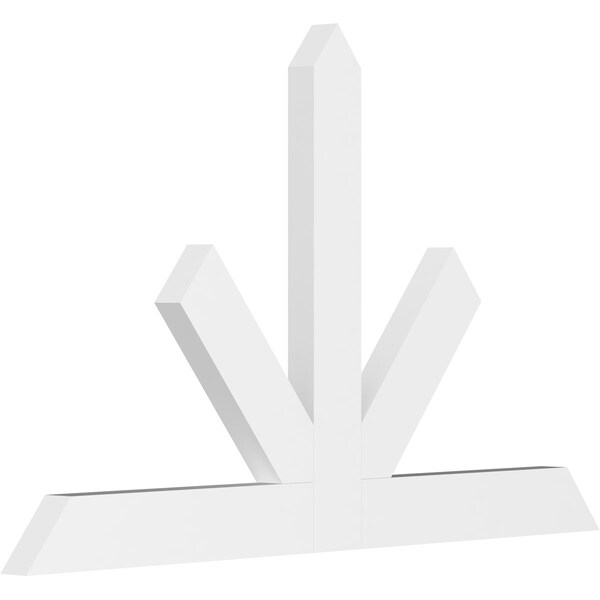 Ekena Millwork Saratoga Architectural Grade PVC Gable Bracket, 48"W x 30"H x 2"D x 4"F, 15/12 Pitch GBP048X30X0204SAR00 - main